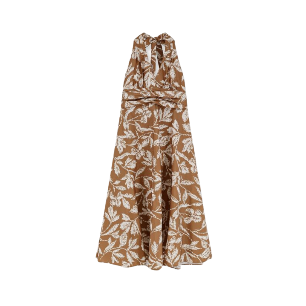 Sans titre (1000 x 1000 px) - 2026-08-11T195100.018 MAX MARA robe en coton femme marron – Image 1