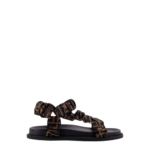 FENDI sandales motif FF femme marron
