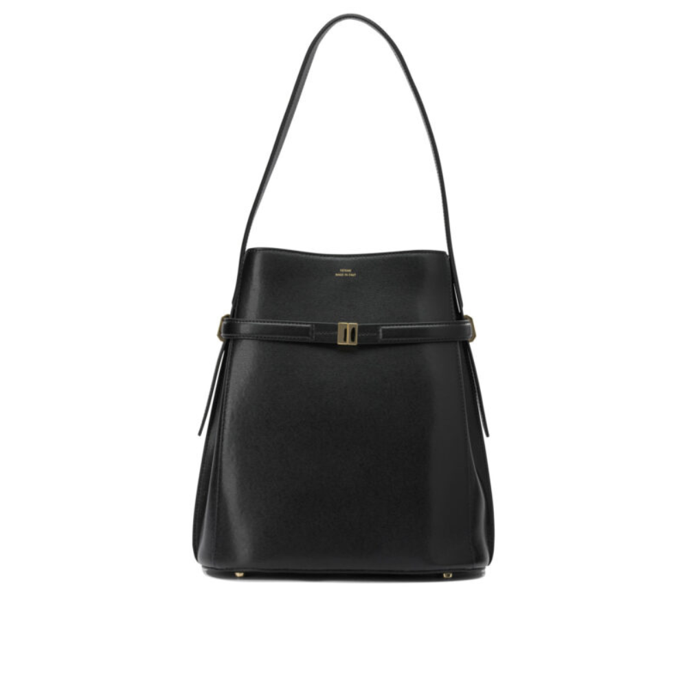 Sans titre (1000 x 1000 px) (74) Toteme petit sac porté épaule femme noir en cuir – Image 1