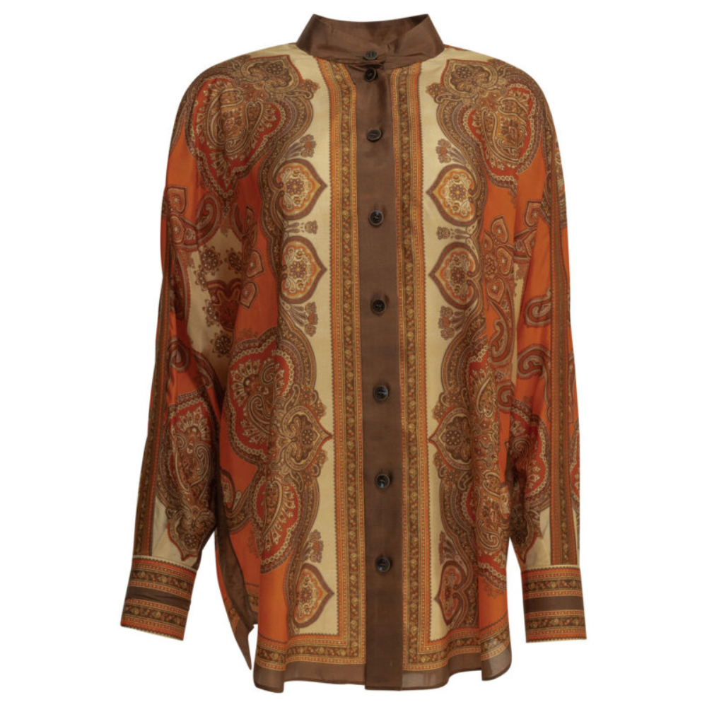 Sans titre (1000 x 1000 px) (75) Zimmermann chemise femme orange mahon en soie – Image 1