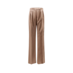 MAX MARA pantalon en laine vierge femme marron