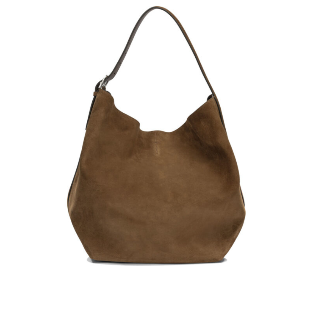 Sans titre (1000 x 1000 px) (75) Toteme sac porté épaule femme marron en daim – Image 1