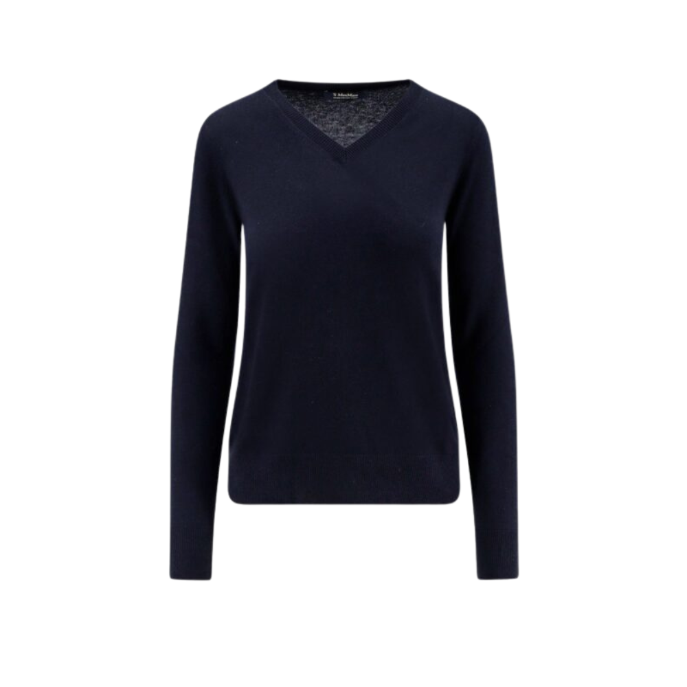 Sans titre (1000 x 1000 px) (76) Max Mara S pull femme bleu idonero en maille de laine – Image 1