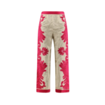 FARM RIO pantalon en lin et viscose femme rose