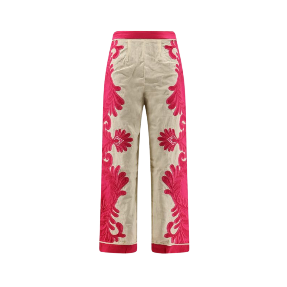 Sans titre (1000 x 1000 px) (77) FARM RIO pantalon en lin et viscose femme rose – Image 1