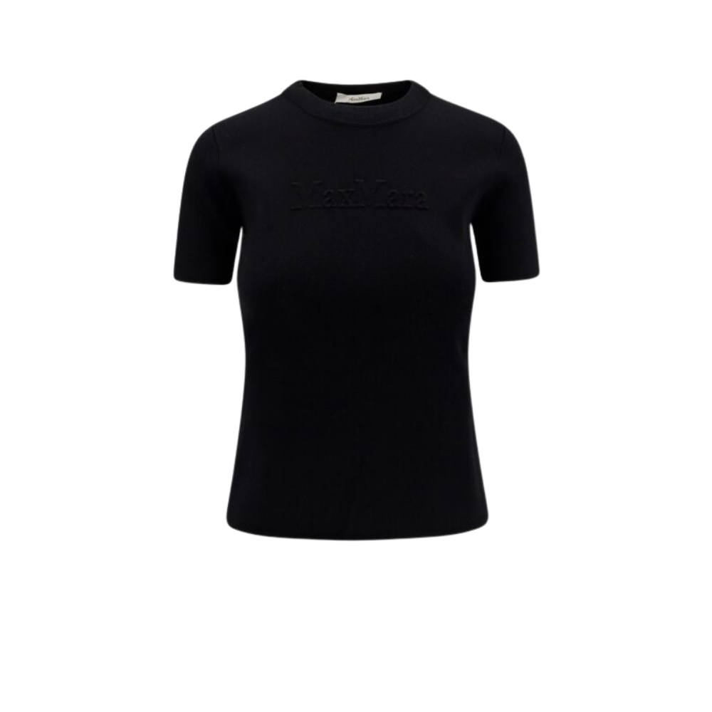 Sans titre (1000 x 1000 px) (77) Max Mara t-shirt femme noire adelio en viscose – Image 1