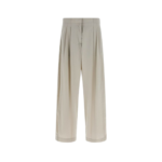 THE ROW pantalon en soie et nylon femme gris