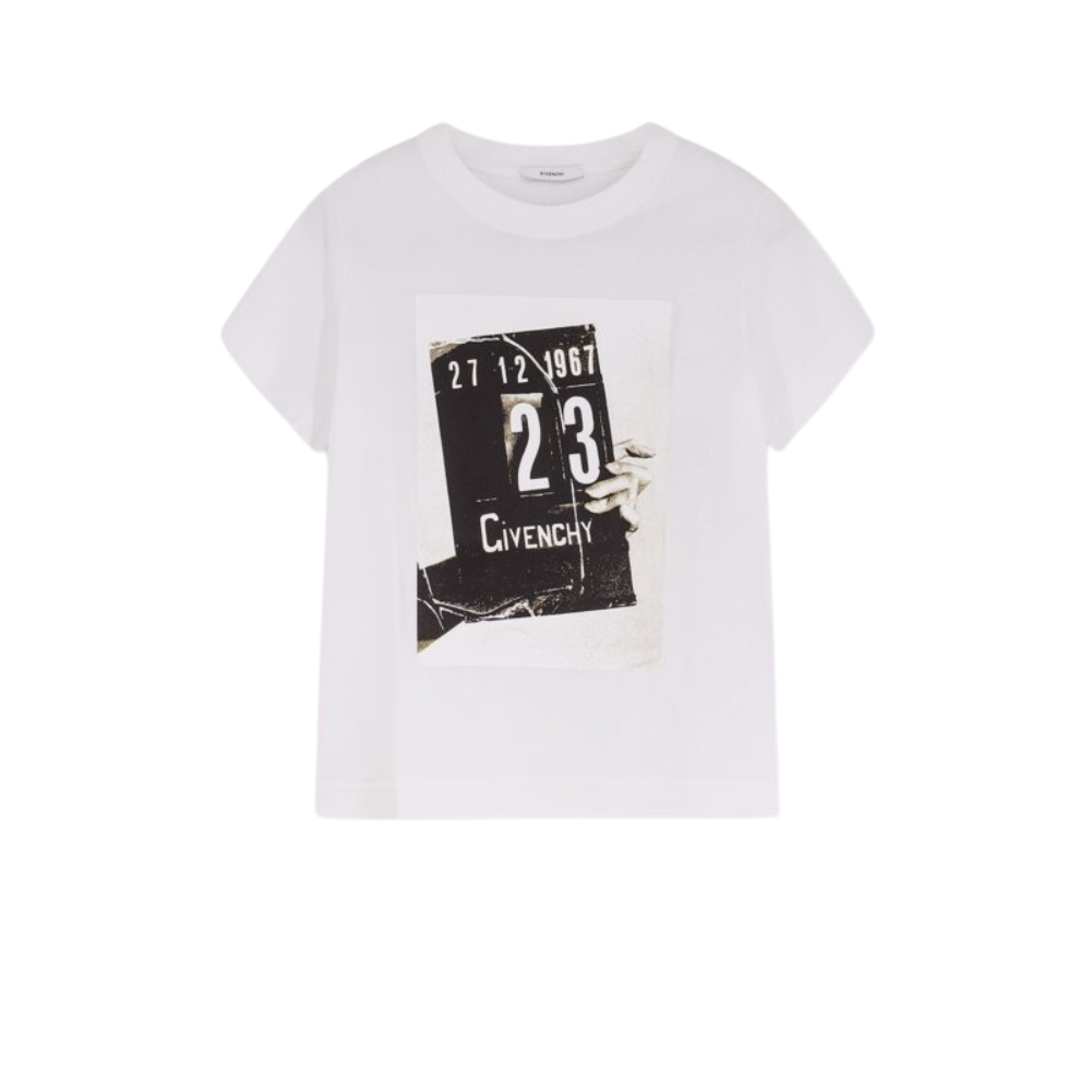 Sans titre (1000 x 1000 px) (81) GIVENCHY t-shirt en coton avec imprimé femme blanche – Image 1