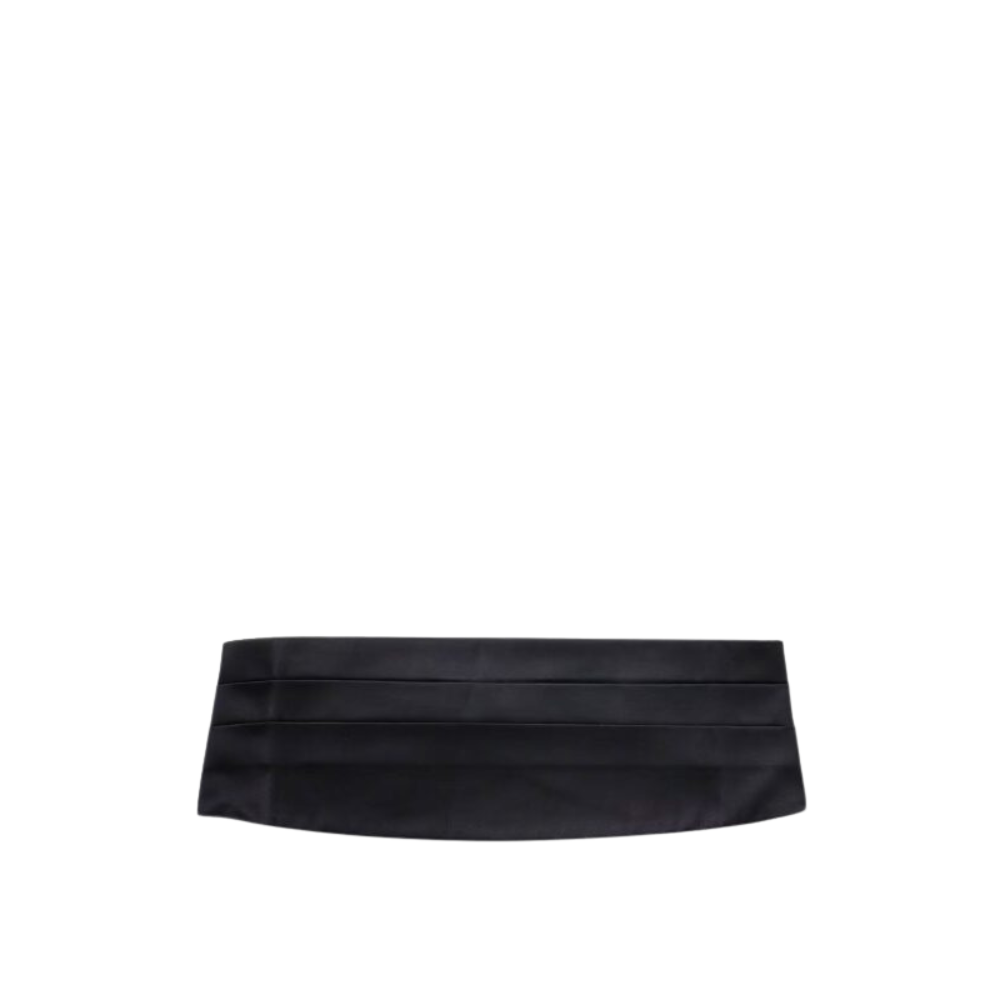 Sans titre (1000 x 1000 px) (82) BRUNELLO CUCINELLI cummerbund en coton et soie homme noir – Image 1