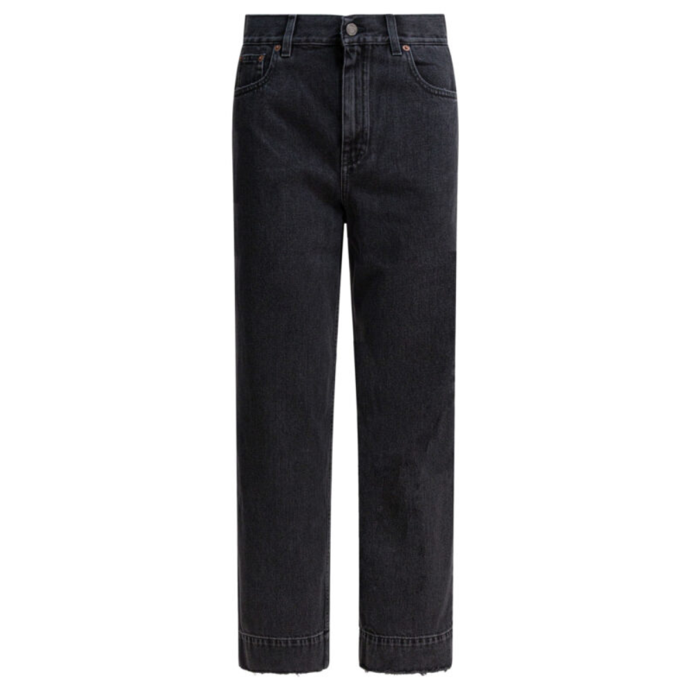 Sans titre (1000 x 1000 px) (84) Chloé jean femme noir à taille haute en denim de coton – Image 1