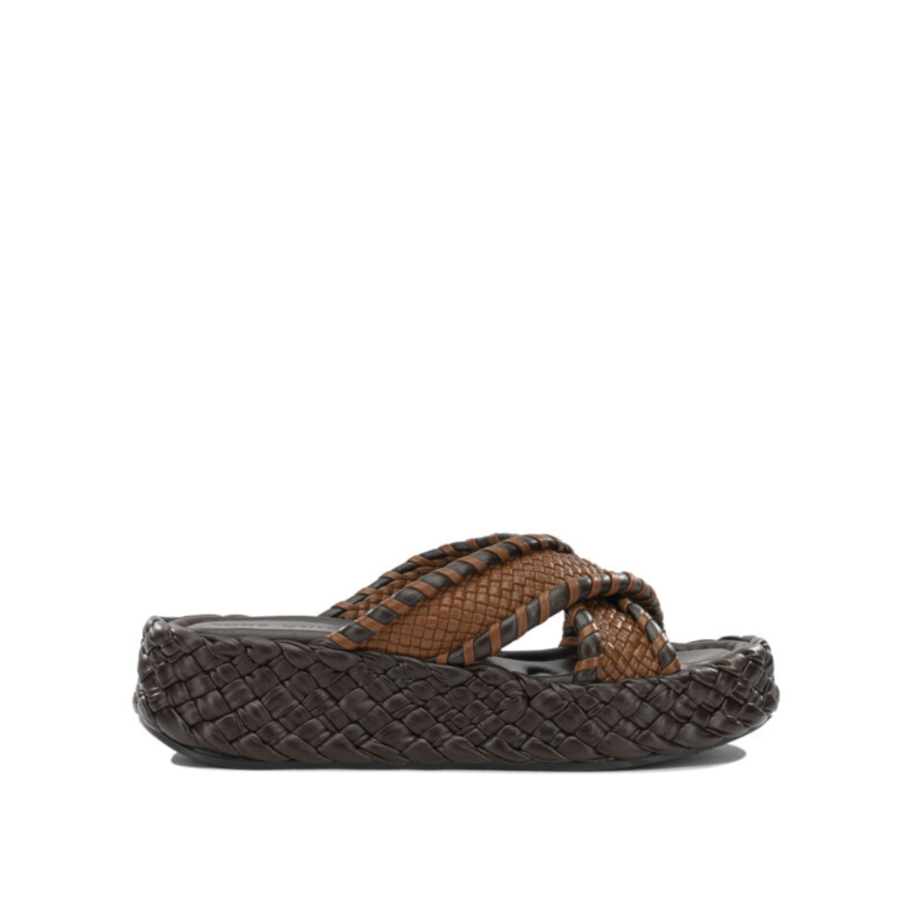 Sans titre (1000 x 1000 px) (86) Pons quintana sandales femme marron en cuir tressé – Image 1
