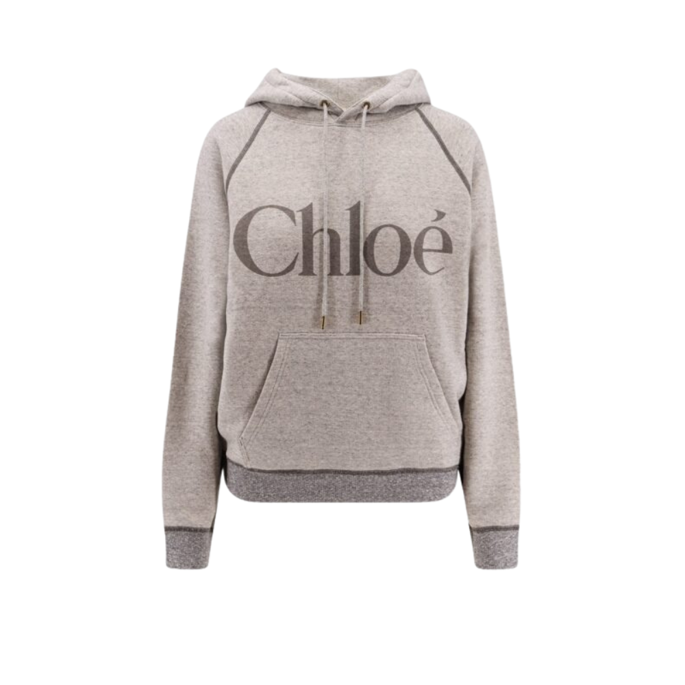 Sans titre (1000 x 1000 px) (89) Chloé sweat-shirt à capuche femme gris en coton – Image 1