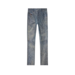 DIESEL pantalon en cuir homme bleu
