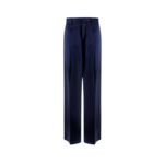 ALBERTA FERRETTI pantalon en satin femme bleu