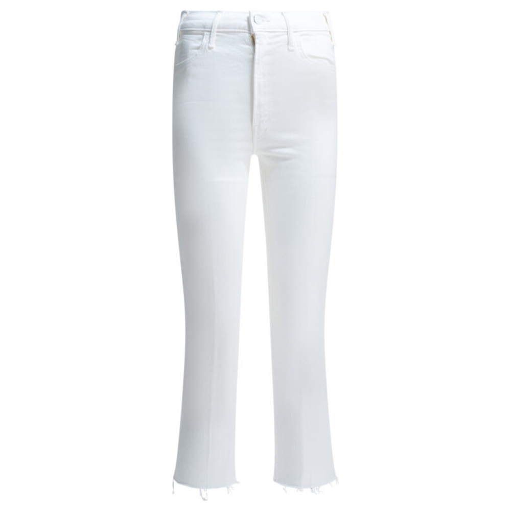 Sans titre (1000 x 1000 px) (92) Mother denim jean femme blanc en coton – Image 1
