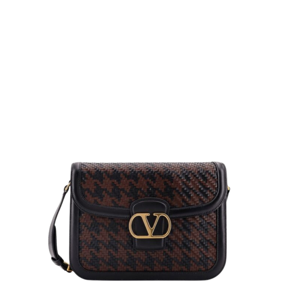 Sans titre (1000 x 1000 px) (93) valentino garavani sac bandoulière homme noir en cuir tressé à vlogo – Image 1