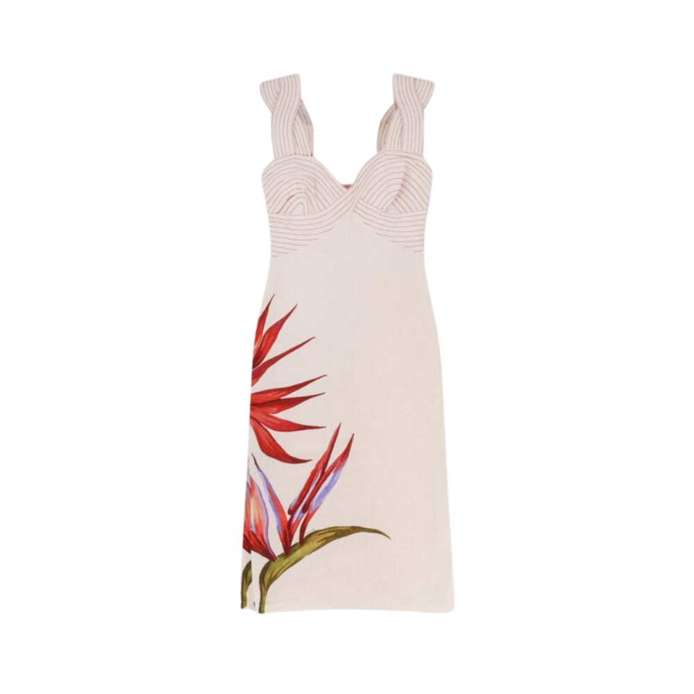 Sans titre (1000 x 1000 px) (94) FARM RIO robe en lin femme rose – Image 1
