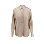 BRUNELLO CUCINELLI chemise en soie femme beige