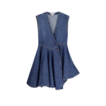 ALAIA robe en coton femme bleue