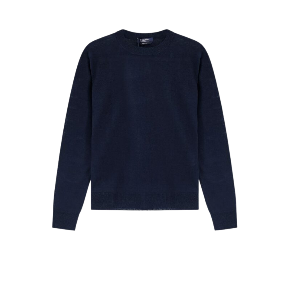 Sans titre (1000 x 1000 px) (97) MAX MARA S pull en lin femme bleu – Image 1