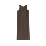 ROKH longue robe en soie femme marron