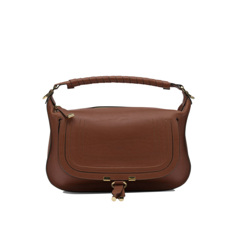 Design sans titre (1) Chloé sac porté épaule femme marron en cuir – Image 1