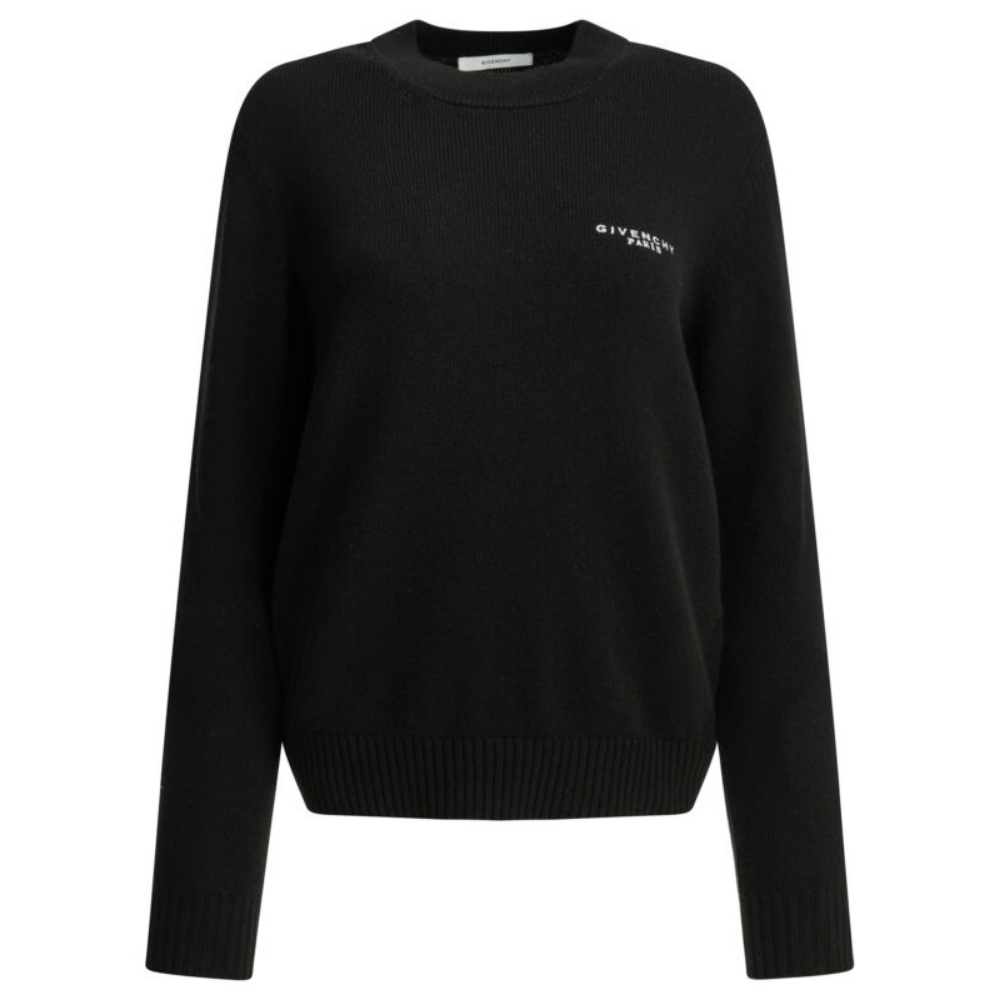 Design sans titre (14) GIVENCHY pull femme en laine et cachemire noir – Image 1