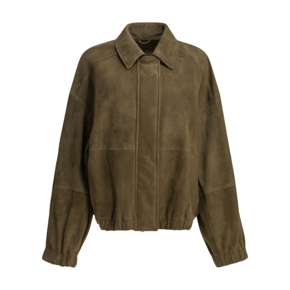 Design sans titre (15) BRUNELLO CUCINELLI blouson femme en daim vert – Image 1