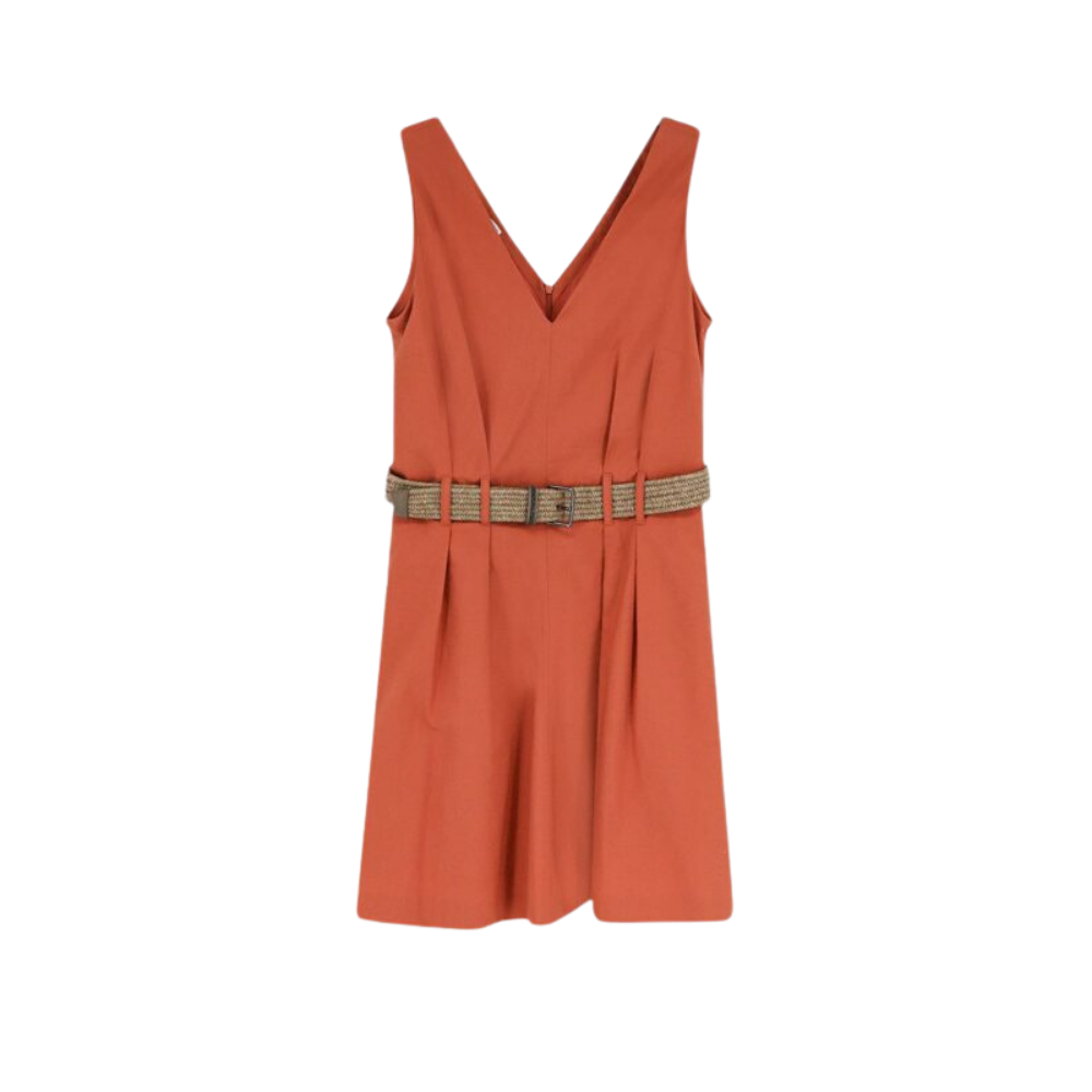 Design sans titre (16) Brunello Cucinelli robe femme orange – Image 1