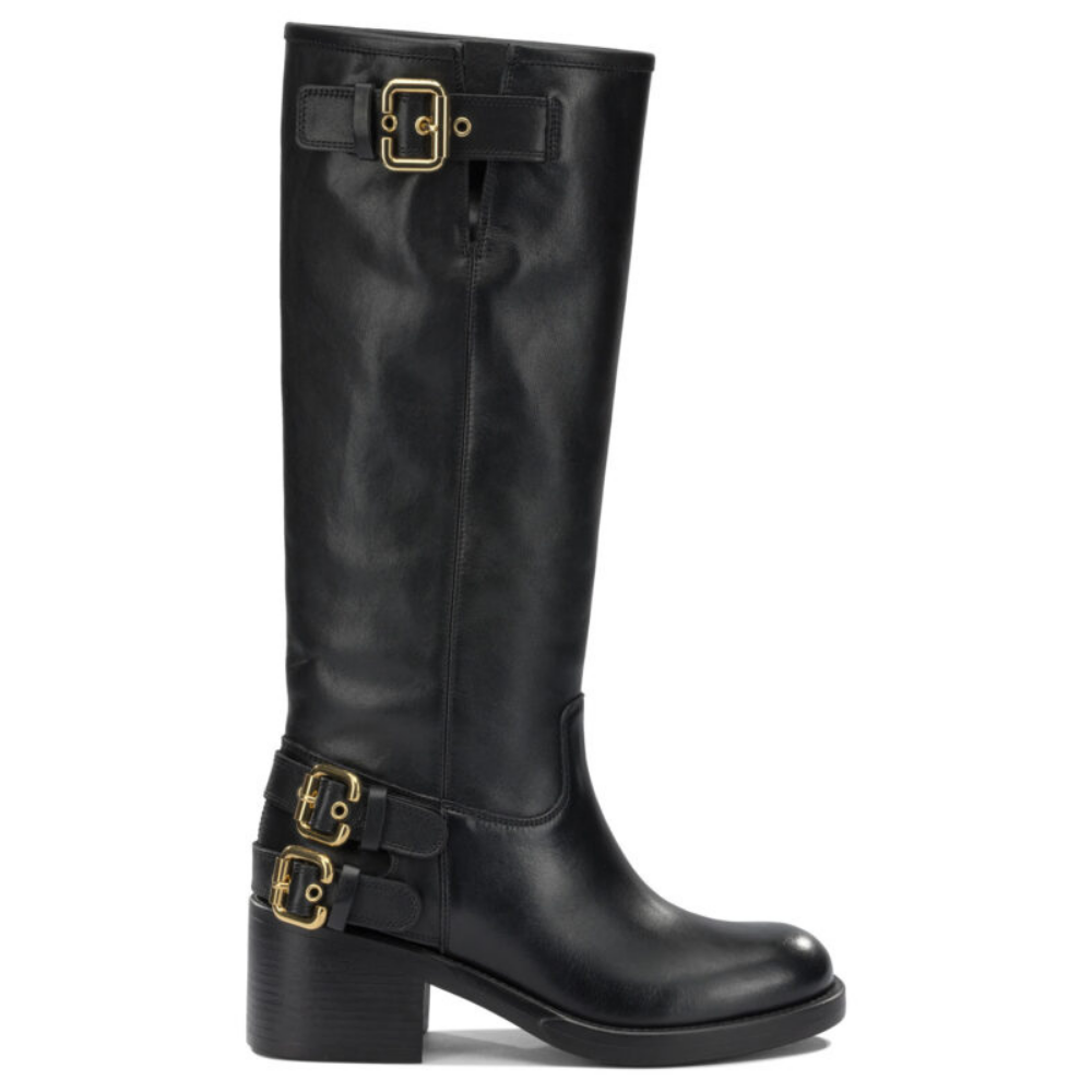 Design sans titre (18) Chloé bottes femme noires en cuir – Image 1
