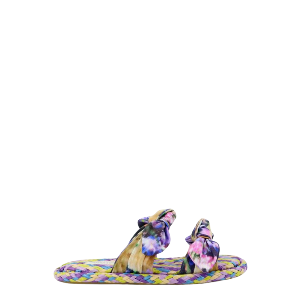 Design sans titre (20) Zimmermann sandales femme multicolores en raphia – Image 1