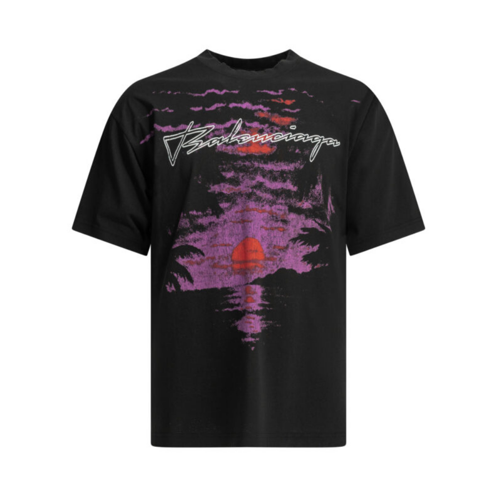 Design sans titre (26) Balenciaga t-shirt femme noir – Image 1