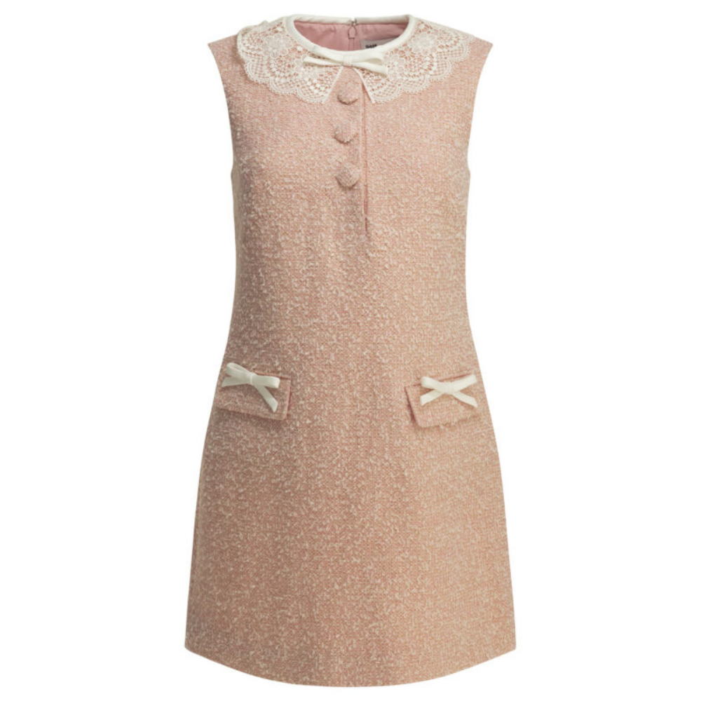 Design sans titre (29) SELF-PORTRAIT robe courte femme rose – Image 1