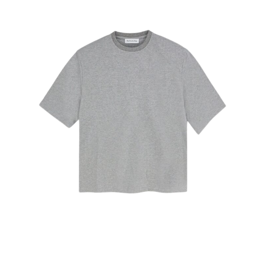 Design sans titre (35) the frankie shop t-shirt femme grise en coton – Image 1