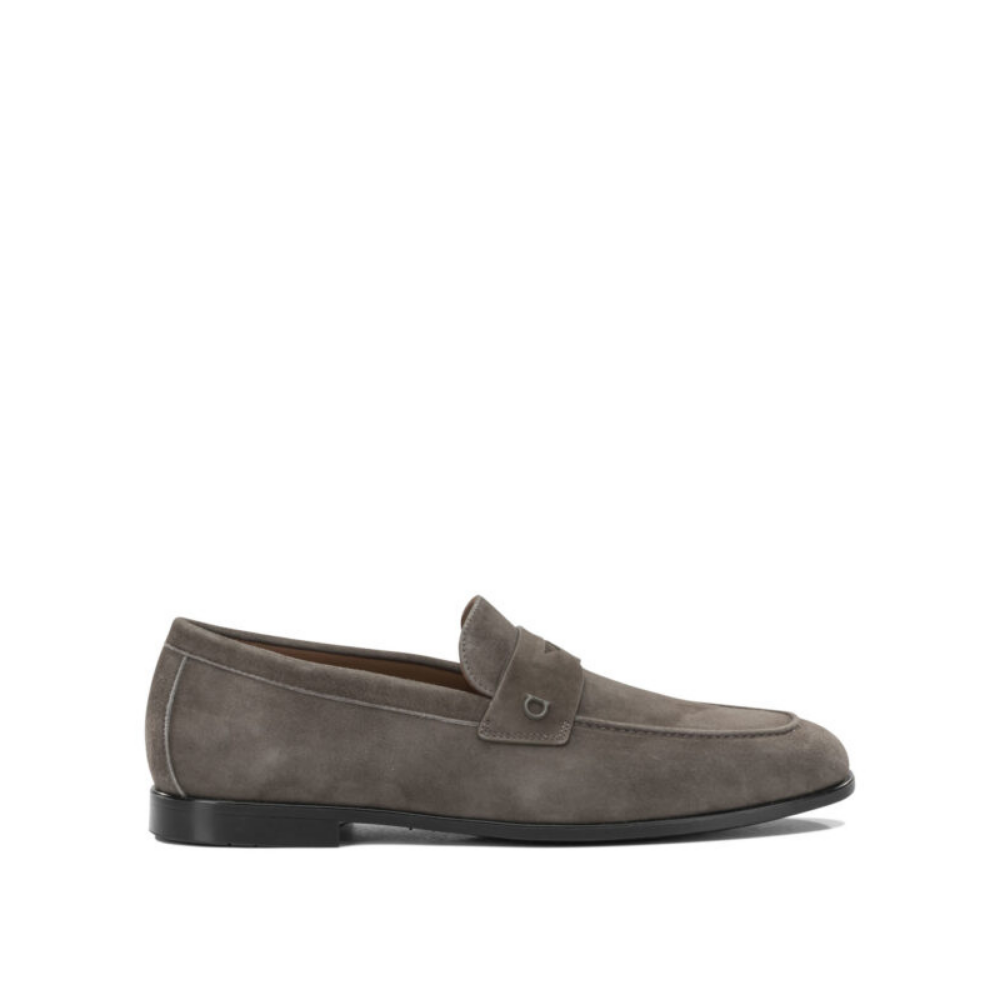 Design sans titre (37) Ferragamo mocassins homme marron en cuir – Image 1