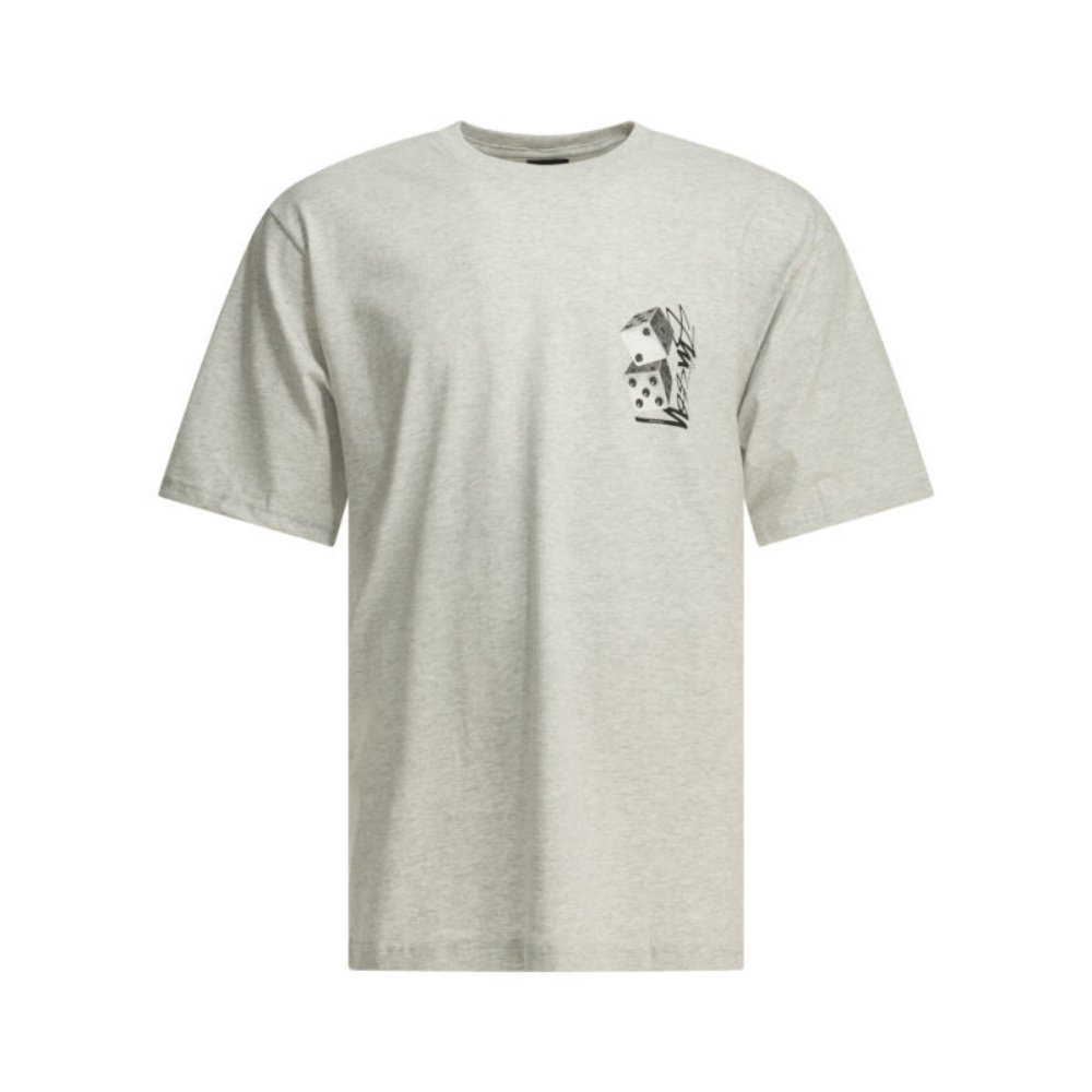Design sans titre (39) Stüssy t-shirt homme gris en coton – Image 1