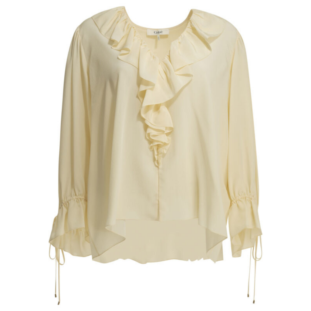 Design sans titre (40) Chloé chemisier femme blanc en soie – Image 1