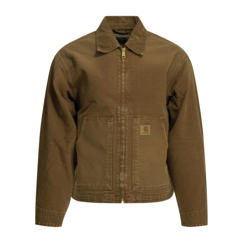Design sans titre (42) Carhartt WIP veste légère homme marron en coton – Image 1