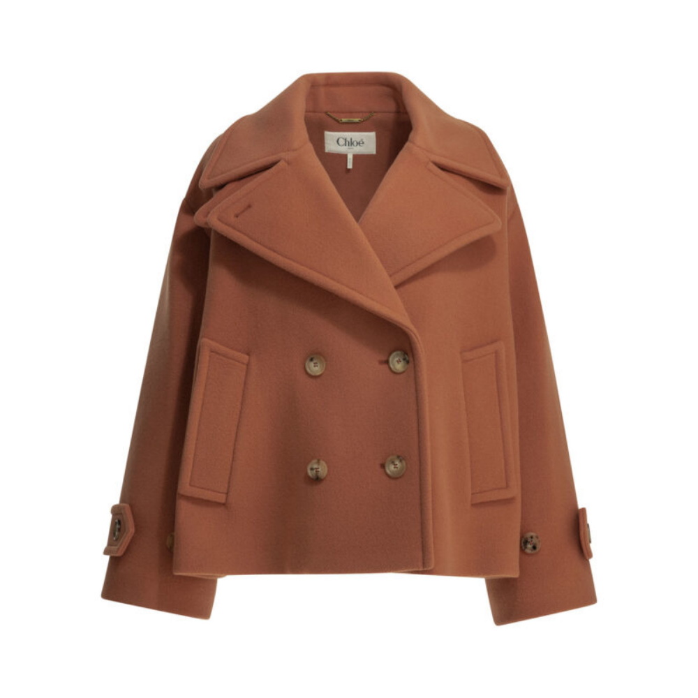 Design sans titre (43) Chloé manteau femme rose en laine oversize – Image 1