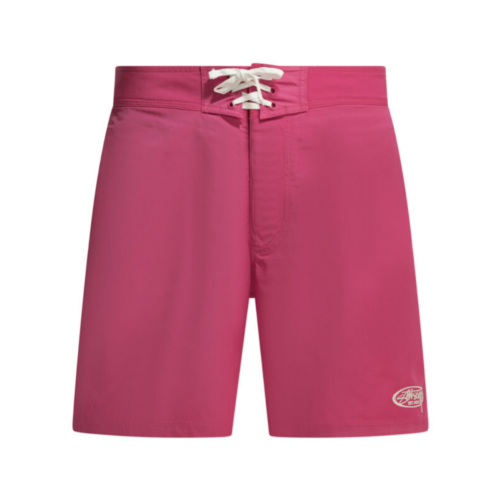Design sans titre (44) Stüssy short homme rose en pur polyamide – Image 1