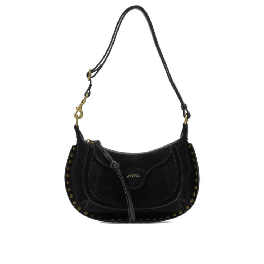 Design sans titre (46) ISABEL MARANT sac à bandoulière en daim noir – Image 1
