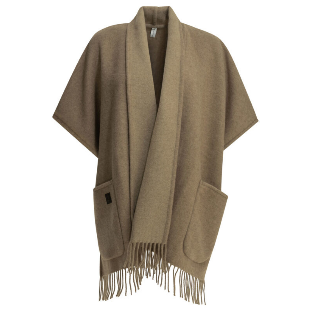Design sans titre (48) Ferragamo cape femme marron en cachemire – Image 1