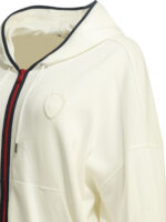 BRUNELLO CUCINELLI sweat zippé à logo en coton femme blanc – Image 4