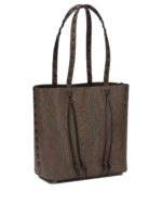 ETRO sac porté épaule en tissu Paisley femme marron – Image 2