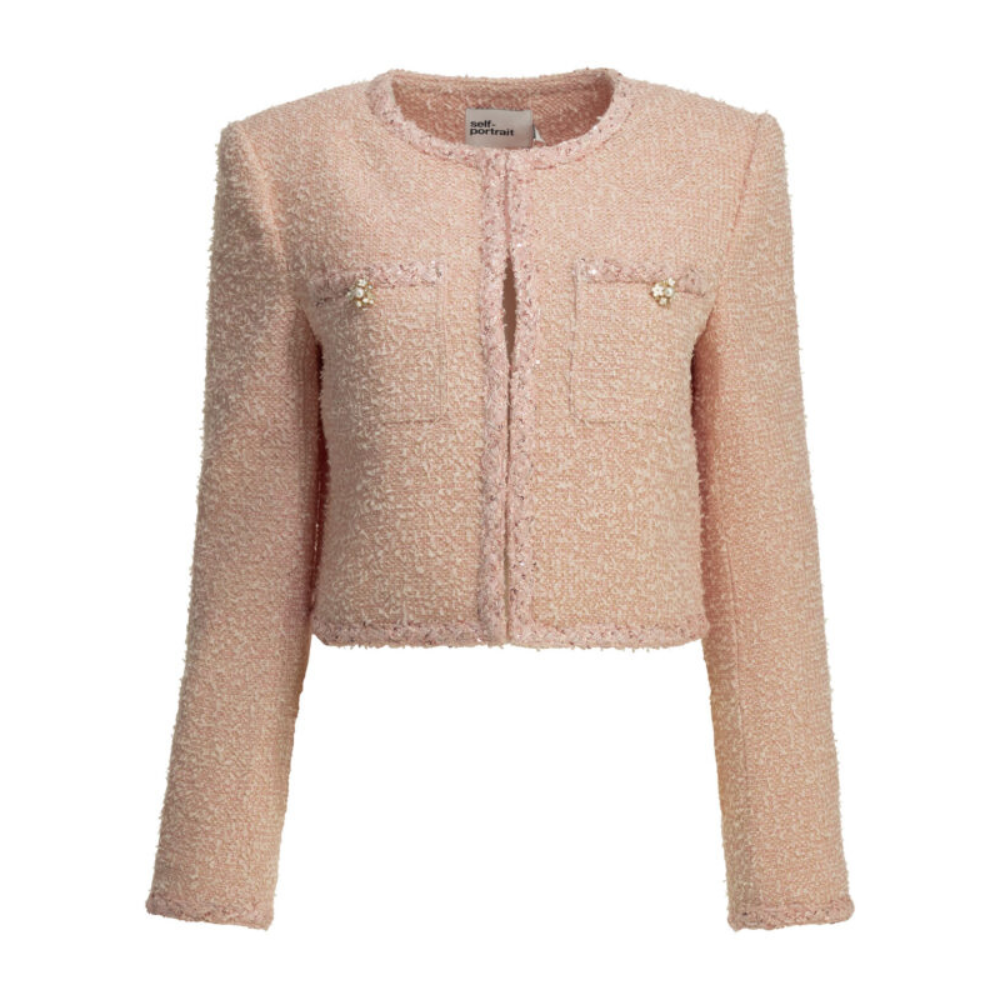 Sans titre (1000 x 1000 px) - 2026-06-17T205928.544 SELF-PORTRAIT blazer en bouclé femme rose – Image 1