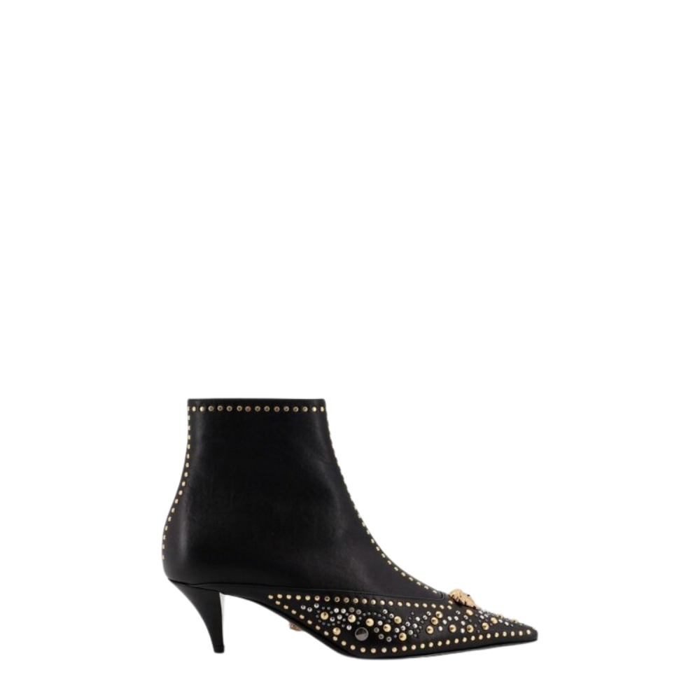 Sans titre (1000 x 1000 px) - 2026-06-18T170314.213 VERSACE bottines en cuir pour femme noire – Image 1