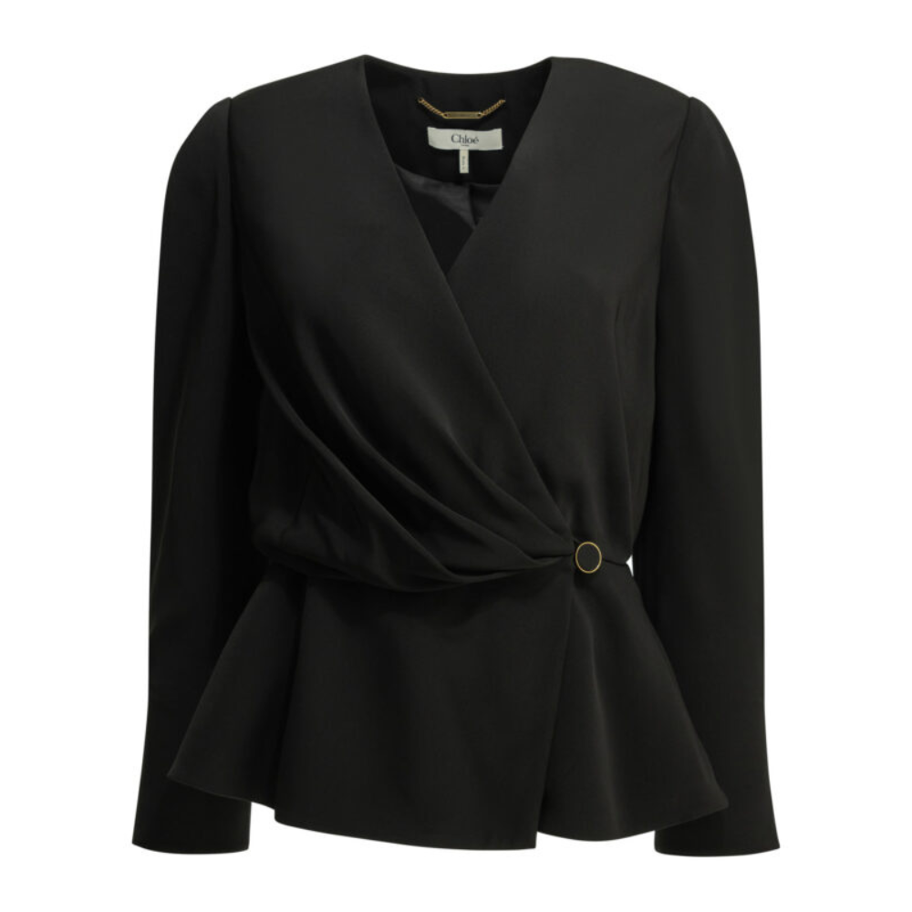 Sans titre (1000 x 1000 px) - 2026-06-19T200443.963 CHLOÉ haut drapé femme noir – Image 1