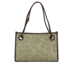 ETRO sac à épaule moyen en coton femme vert