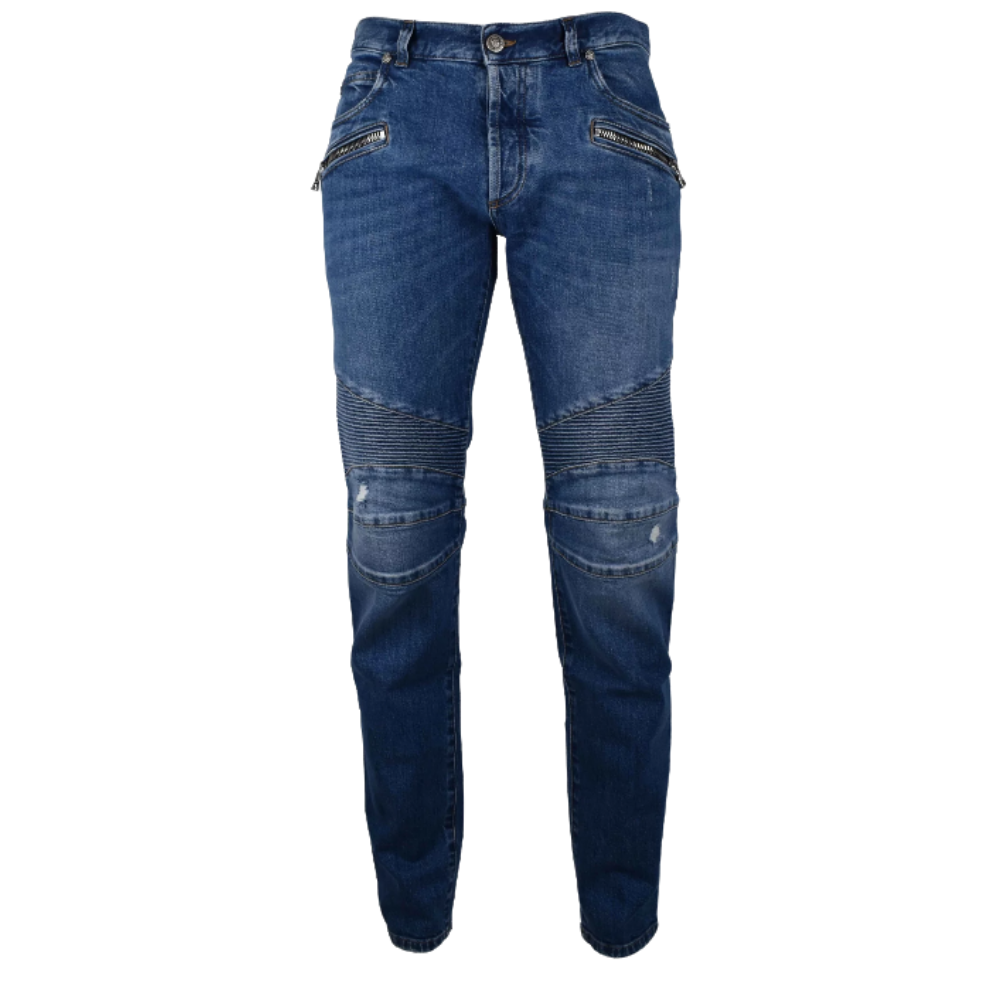 Sans titre (1000 x 1000 px) - 2026-06-25T205608.715 BALMAIN jean coupe droite pour homme bleu – Image 1