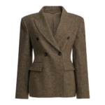 BRUNELLO CUCINELLI blazer en laine femme marron